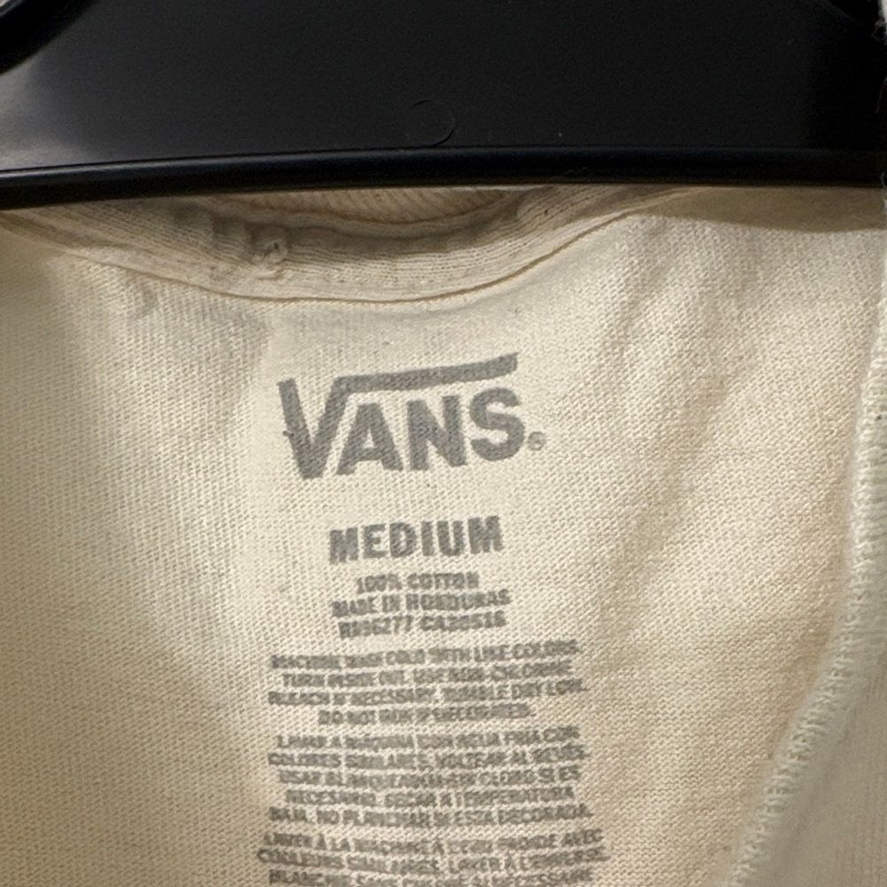 Vans Cream Short Sleeve Tee with Graphic Size MD - Picture 2 of 5